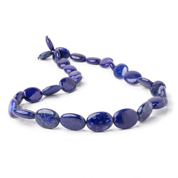 11x9-18x13mm Lapis Lazuli Plain Oval Beads 18 inch 29 pieces (ONLINE ORDER ONLY)