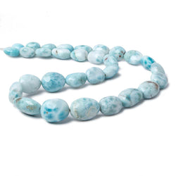 11x9-22x14mm Larimar plain nugget beads 18 inches 30 pieces AA (ONLINE ORDER ONLY)