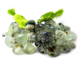 12-13mm Dendritic Prehnite Plain Heart Beads 7.5 inch 40 pieces (ONLINE ORDER ONLY)