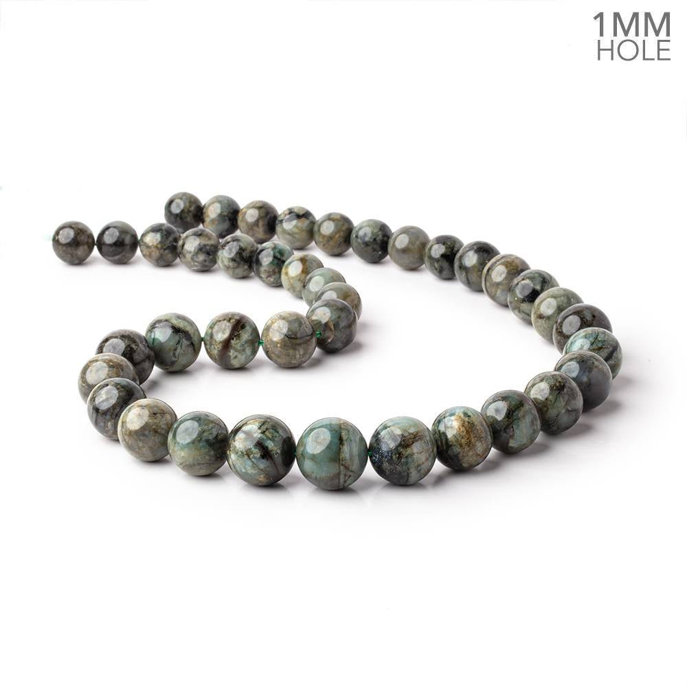 12-17mm Emerald Plain Round Beads 20 inch 39 pieces 1mm hole (ONLINE ORDER ONLY)