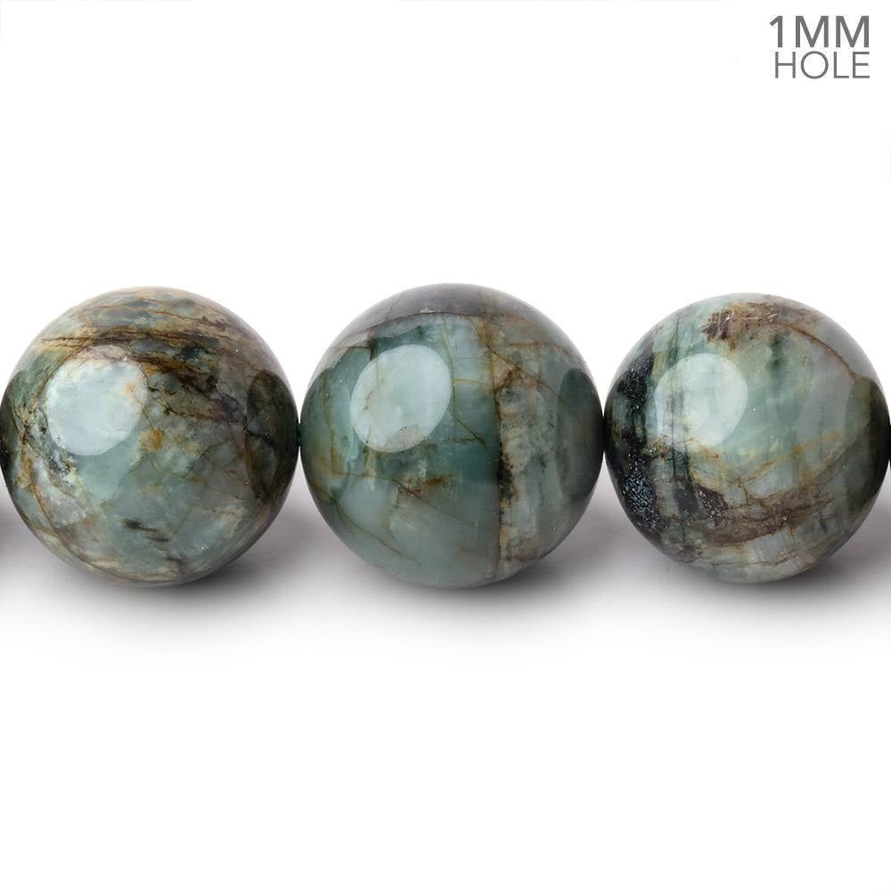 12-17mm Emerald Plain Round Beads 20 inch 39 pieces 1mm hole (ONLINE ORDER ONLY)