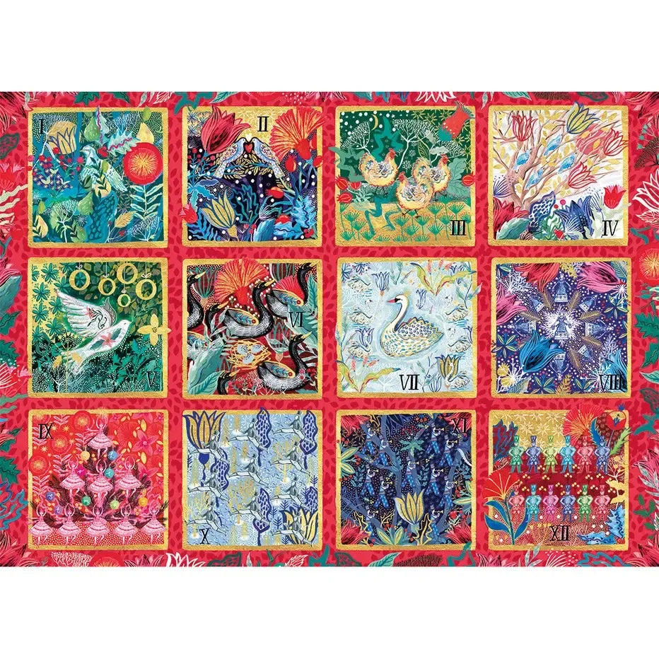 12 Days of Christmas 1000 Piece Jigsaw Puzzle Gibsons (ONLINE ORDER ONLY)