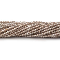 2mm Champagne Zircon Micro Faceted rondelle beads 13 inch 165 pieces (ONLINE ORDER ONLY)