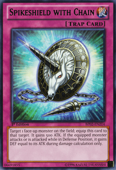 Spikeshield with Chain [BP02-EN214] Mosaic Rare (ONLINE ORDER ONLY)