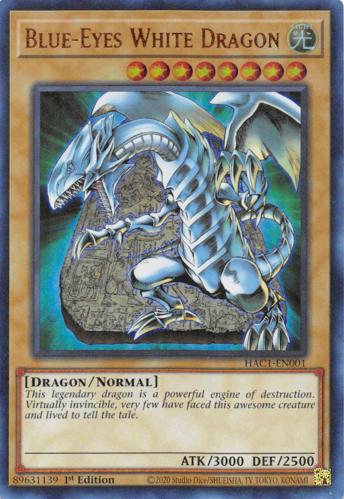 Blue-Eyes White Dragon (Duel Terminal) [HAC1-EN001] Parallel Rare (ONLINE ORDER ONLY)
