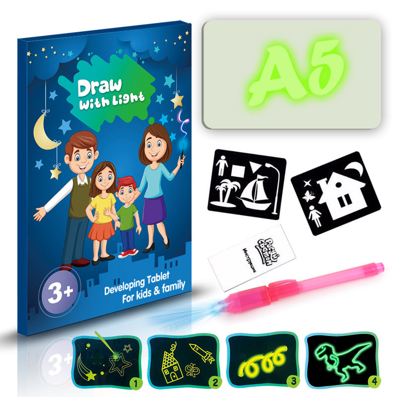 Toy Drawing Pad 3D Magic 8 Light Effects Puzzle Board Sketchpad (ONLINE ORDER ONLY)