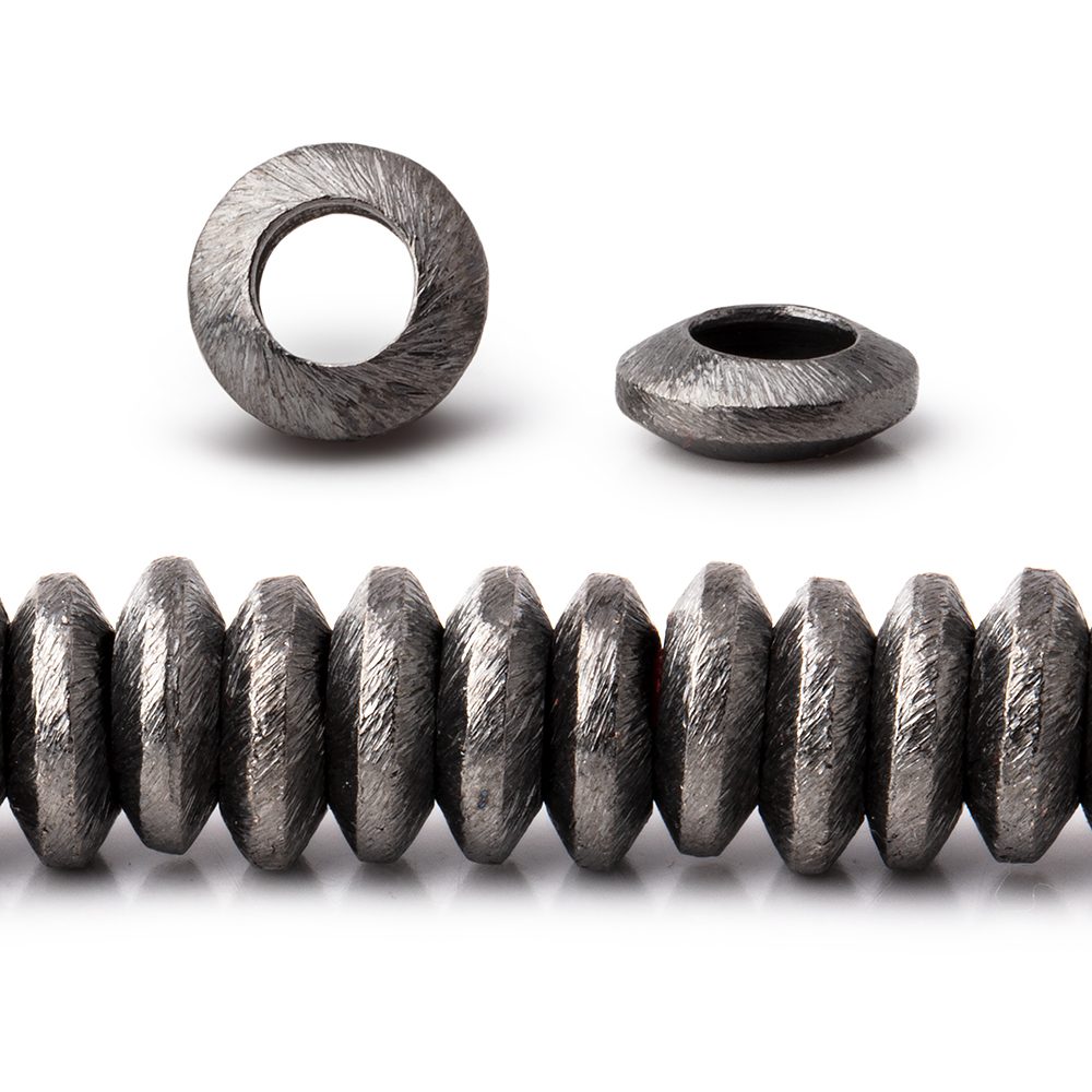 10mm Brushed Large Hole Disc Beads (ONLINE ORDER ONLY)