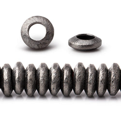 10mm Brushed Large Hole Disc Beads (ONLINE ORDER ONLY)