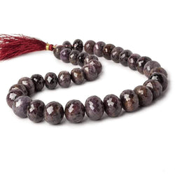 12.5-18mm Indian Ruby faceted rondelle Beads 16 inch 35 pieces (ONLINE ORDER ONLY)