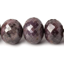 12.5-18mm Indian Ruby faceted rondelle Beads 16 inch 35 pieces (ONLINE ORDER ONLY)