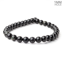 12.5mm Rainbow Obsidian Plain Round 16 inch 33 Beads 1mm Hole A
