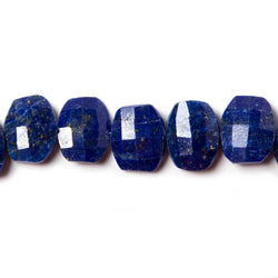 12.5x10mm Lapis Lazuli side drilled Faceted Cushion Beads 7 inch 17 pieces (ONLINE ORDER ONLY)