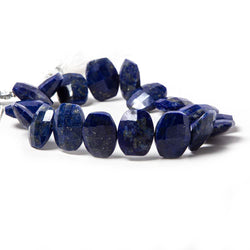 12.5x10mm Lapis Lazuli side drilled Faceted Cushion Beads 7 inch 17 pieces (ONLINE ORDER ONLY)