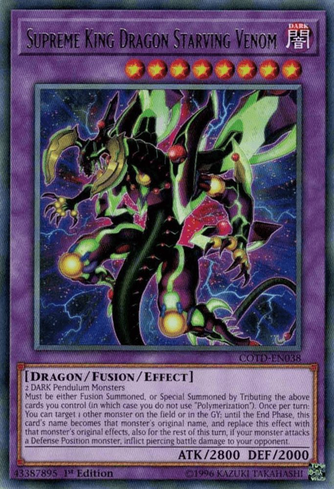 Supreme King Dragon Starving Venom [COTD-EN038] Rare (ONLINE ORDER ONLY)