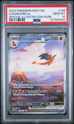 Graded 2023 PKM Mew EN Charizard ex #199 Special Illustration Rare Trading Card Game PSA 10 Gem Mint (ONLINE ORDER ONLY)