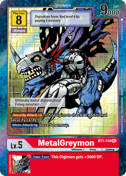 MetalGreymon [BT1-114] (Alternate Art) [Release Special Booster Ver.1.0] (ONLINE ORDER ONLY)