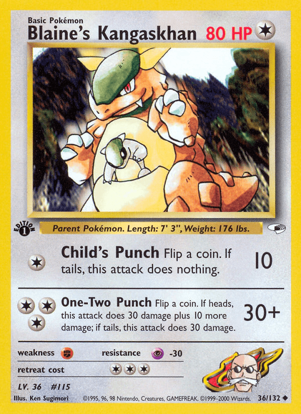 Blaine's Kangaskhan (36/132) [Gym Heroes 1st Edition] (Online Only)