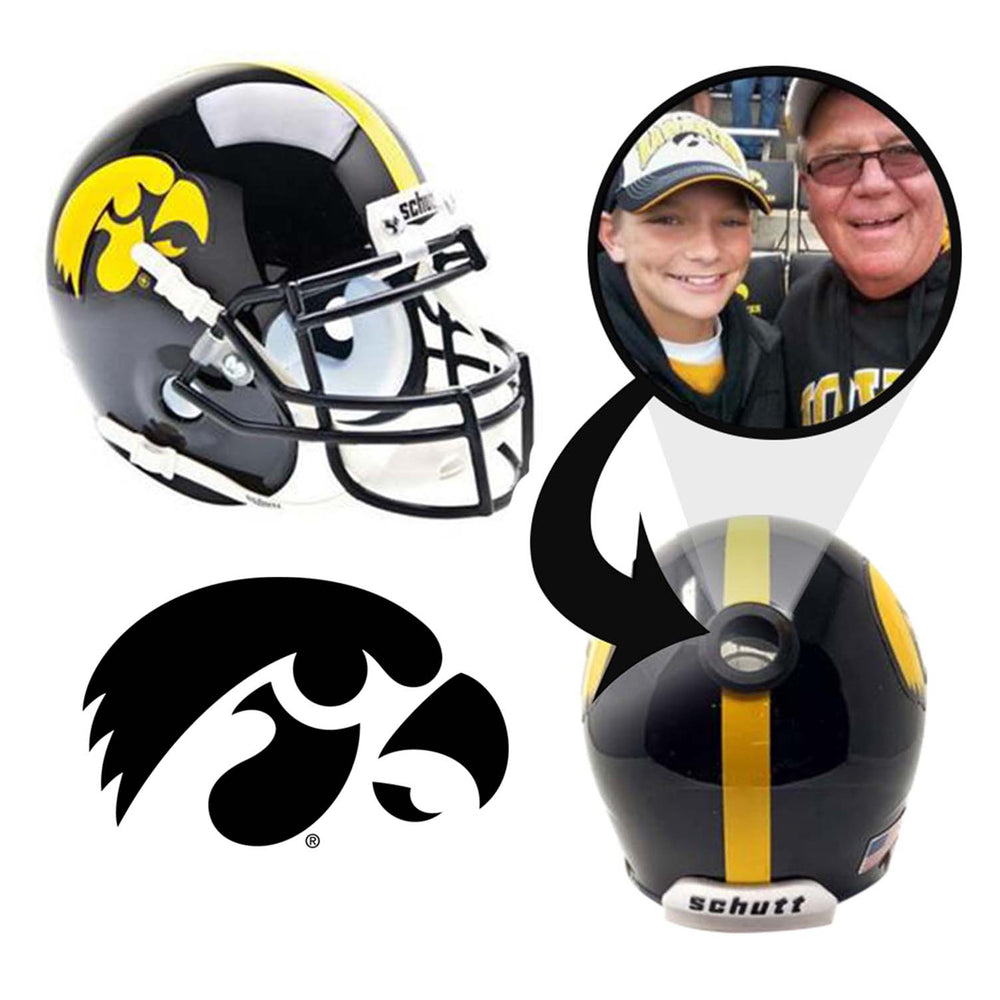 Iowa Hawkeyes College Football Collectible Mini Helmet - Picture Inside - FANZ Collectibles (Online Order Only) (ONLINE ORDER ONLY)
