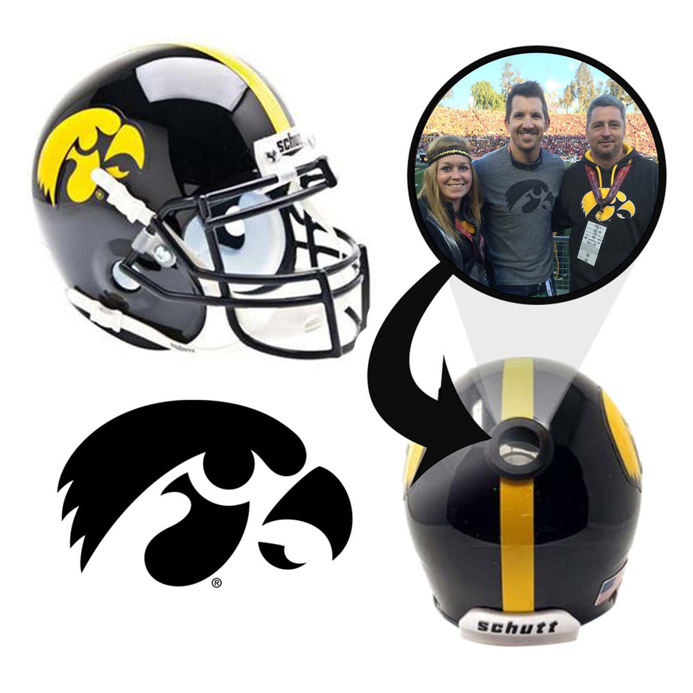 Iowa Hawkeyes College Football Collectible Mini Helmet - Picture Inside - FANZ Collectibles (Online Order Only) (ONLINE ORDER ONLY)