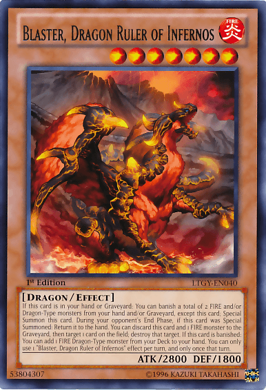 Blaster, Dragon Ruler of Infernos [LTGY-EN040] Rare (ONLINE ORDER ONLY)