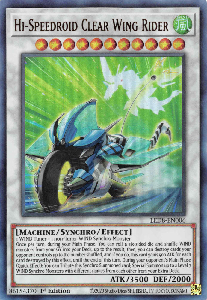 Hi-Speedroid Clear Wing Rider [LED8-EN006] Ultra Rare (ONLINE ORDER ONLY)
