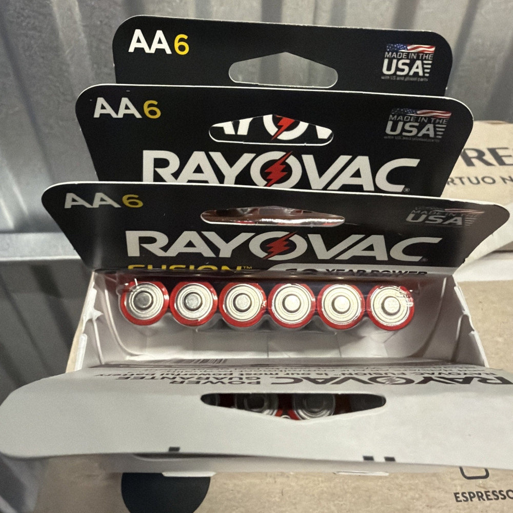 Rayovac Fusion AA Batteries Lot Of 4x 6 Pack (24total) 12 Year Power Guarantee (ONLINE ORDER ONLY)