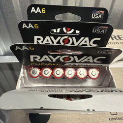 Rayovac Fusion AA Batteries Lot Of 4x 6 Pack (24total) 12 Year Power Guarantee (ONLINE ORDER ONLY)