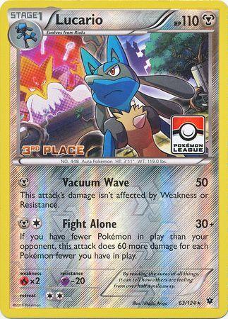 Lucario (63/124) (League Promo 3rd Place) [XY: Fates Collide] (Online Only)