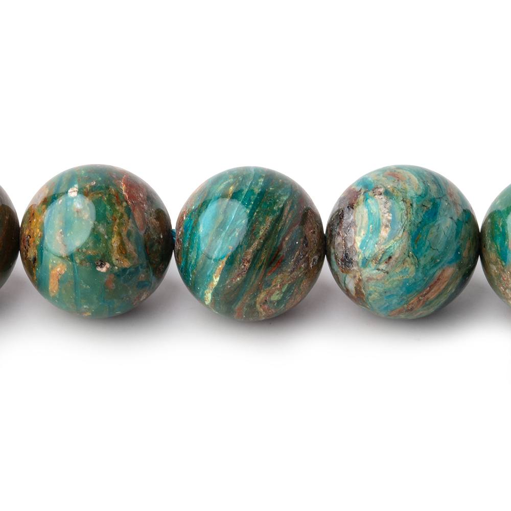 12mm Blue Peruvian Opal ( Opalina ) Plain Round Beads 16 inch 34 pieces AA (ONLINE ORDER ONLY)