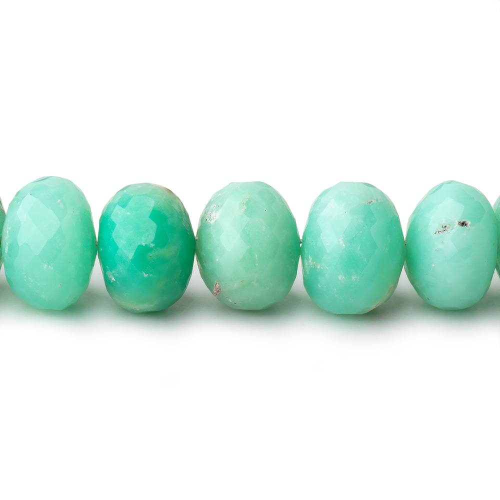 12mm Chrysoprase Faceted Rondelle Beads 14 inch 40 pieces (ONLINE ORDER ONLY)