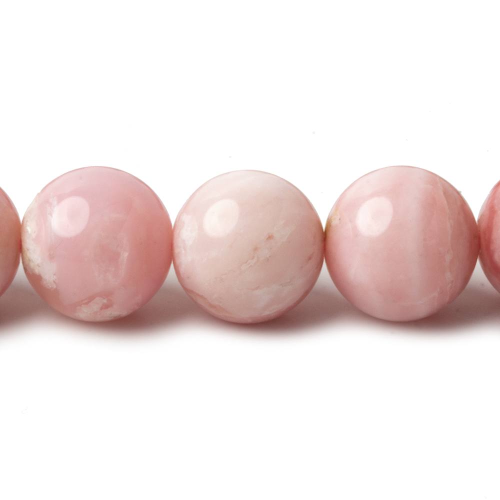 12mm Pink Peruvian Opal Plain Rounds 16 inch 35 beads A (ONLINE ORDER ONLY)