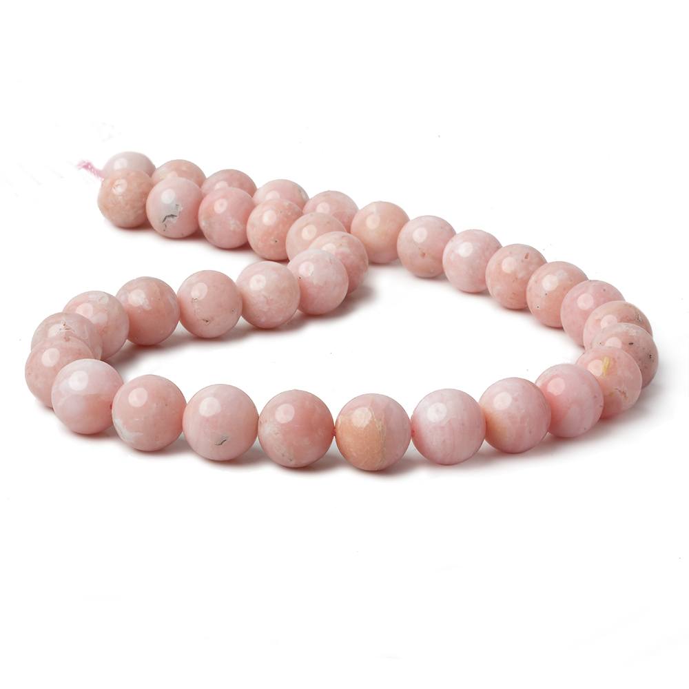 12mm Pink Peruvian Opal Plain Rounds 16 inch 35 beads A (ONLINE ORDER ONLY)