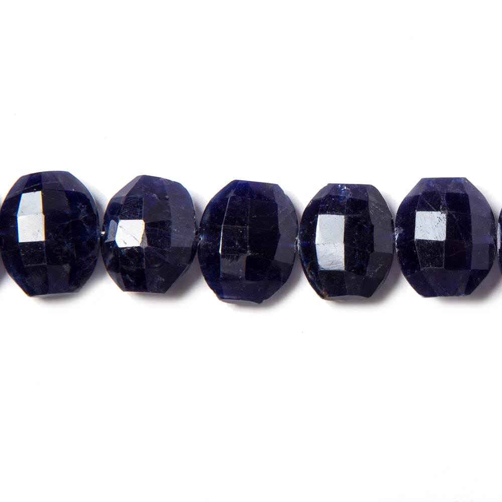12x10-13x10mm Sodalite side drilled Faceted Cushion Beads 6 inch 15 pieces (ONLINE ORDER ONLY)