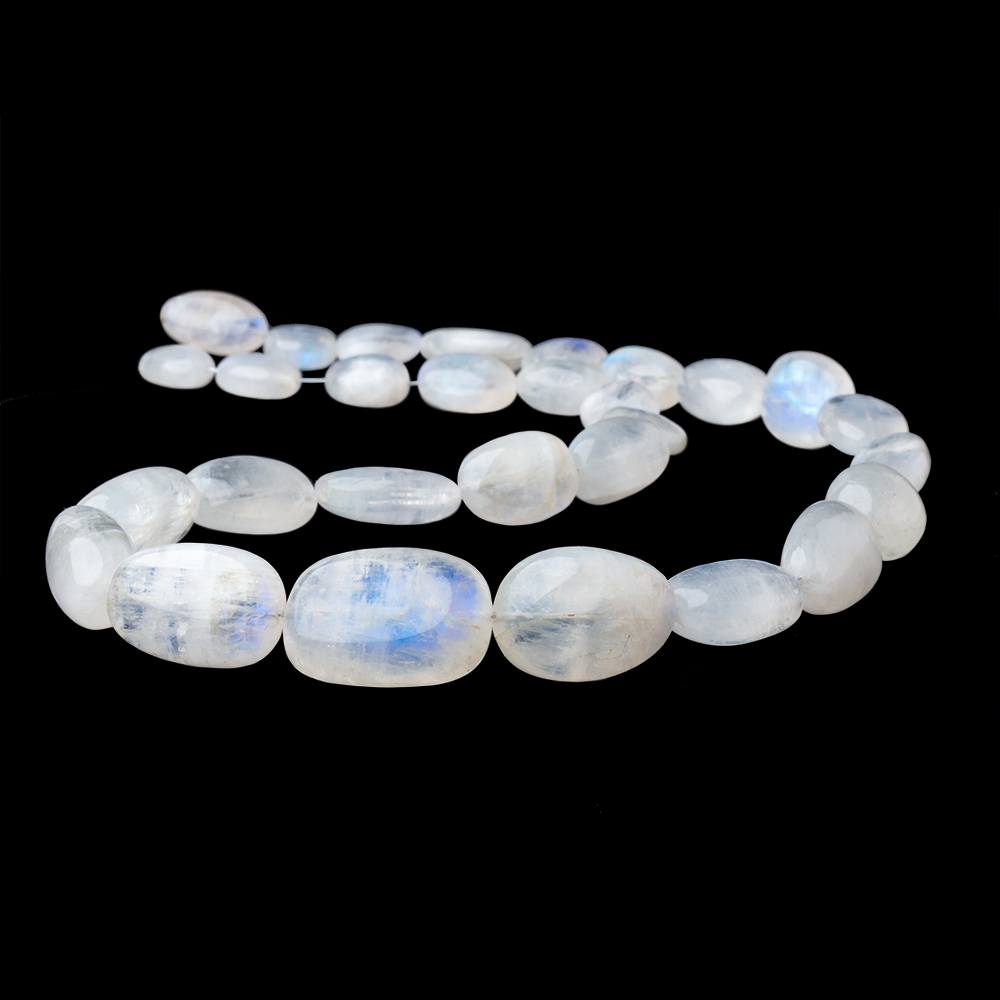 12x10-25x17mm Rainbow Moonstone Plain Nugget Beads 18 inch 27 pieces (ONLINE ORDER ONLY)