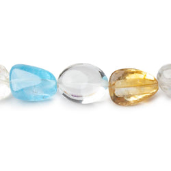 12x11-19x10mm Multi Gemstone plain nuggets 16.5 inch 25 pieces (ONLINE ORDER ONLY)