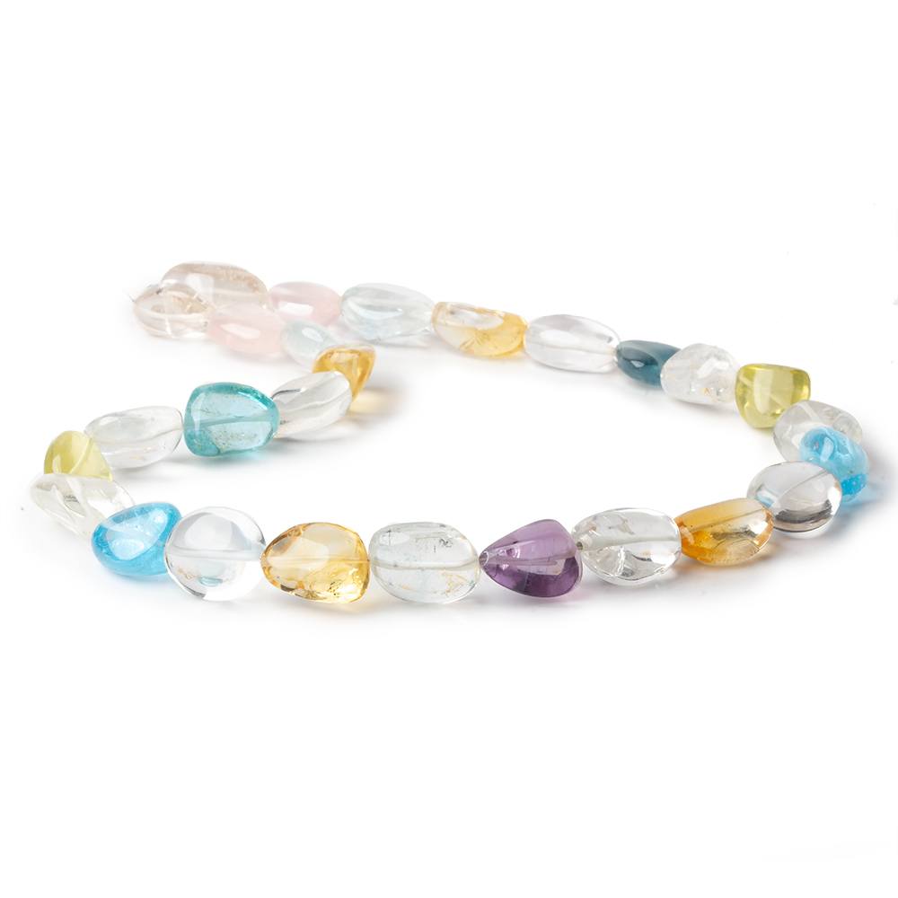 12x11-19x10mm Multi Gemstone plain nuggets 16.5 inch 25 pieces (ONLINE ORDER ONLY)