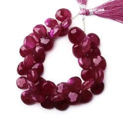 12x12-16x16mm Orchid Purple Chalcedony Heart Briolettes 8 inch 39 beads (ONLINE ORDER ONLY)