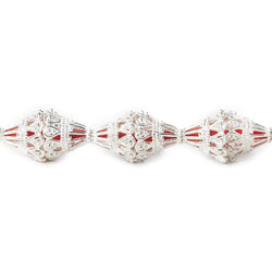 12x12mm Sterling Silver Plated Copper Victorian Scalloped Cone 8 inch 20 pcs (ONLINE ORDER ONLY)