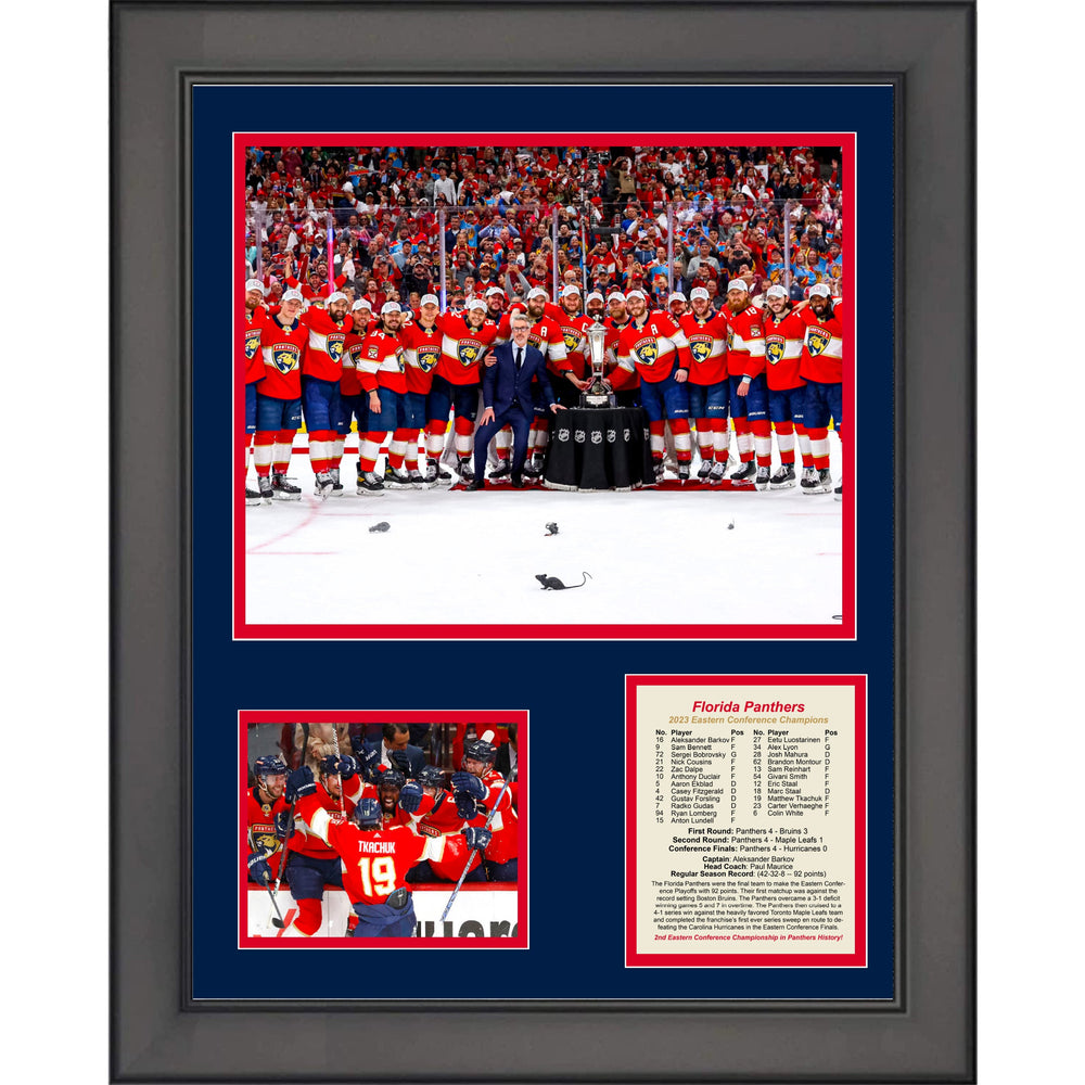 Framed Florida Panthers 2023 Eastern Conference Champions 11"x14" Hockey Three Photo Collage (ONLINE ORDER ONLY)