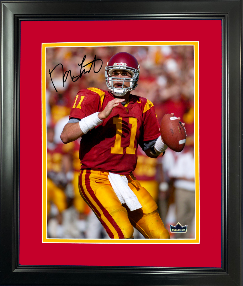 Framed Matt Leinart Facsimile Laser Engraved Signature Auto USC Trojans 11"x14" College Football Photo HOFSM Holo (ONLINE ORDER ONLY)