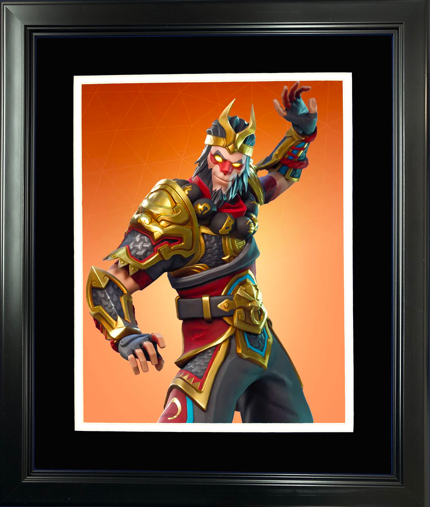 Framed Wukong Legendary Fortnite Skin 11"x14" Video Game Photo (ONLINE ORDER ONLY)