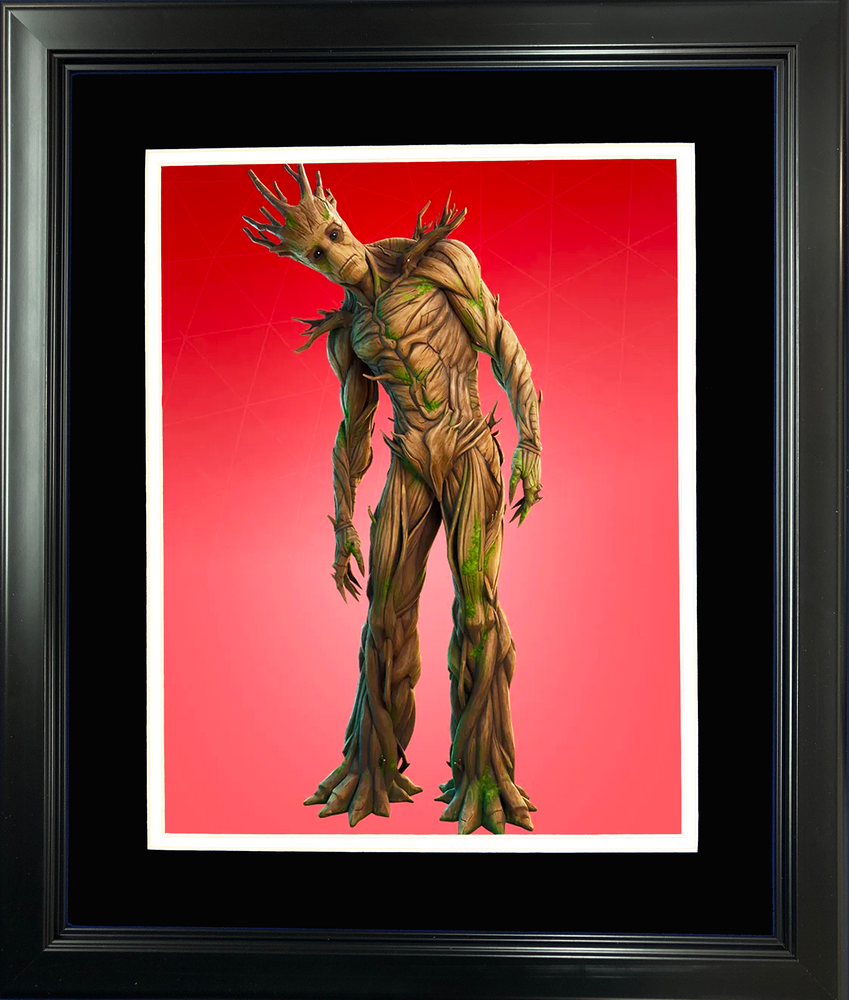 Framed Groot Marvel Fortnite Skin 11"x14" Video Game Photo (ONLINE ORDER ONLY)