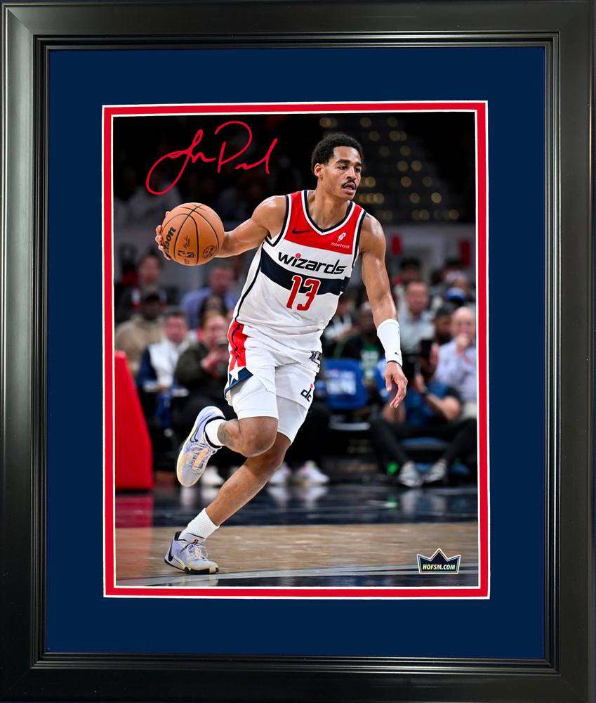 Framed Jordan Poole Facsimile Laser Engraved Signature Auto 11"x14" Basketball Photo HOFSM Holo (ONLINE ORDER ONLY)