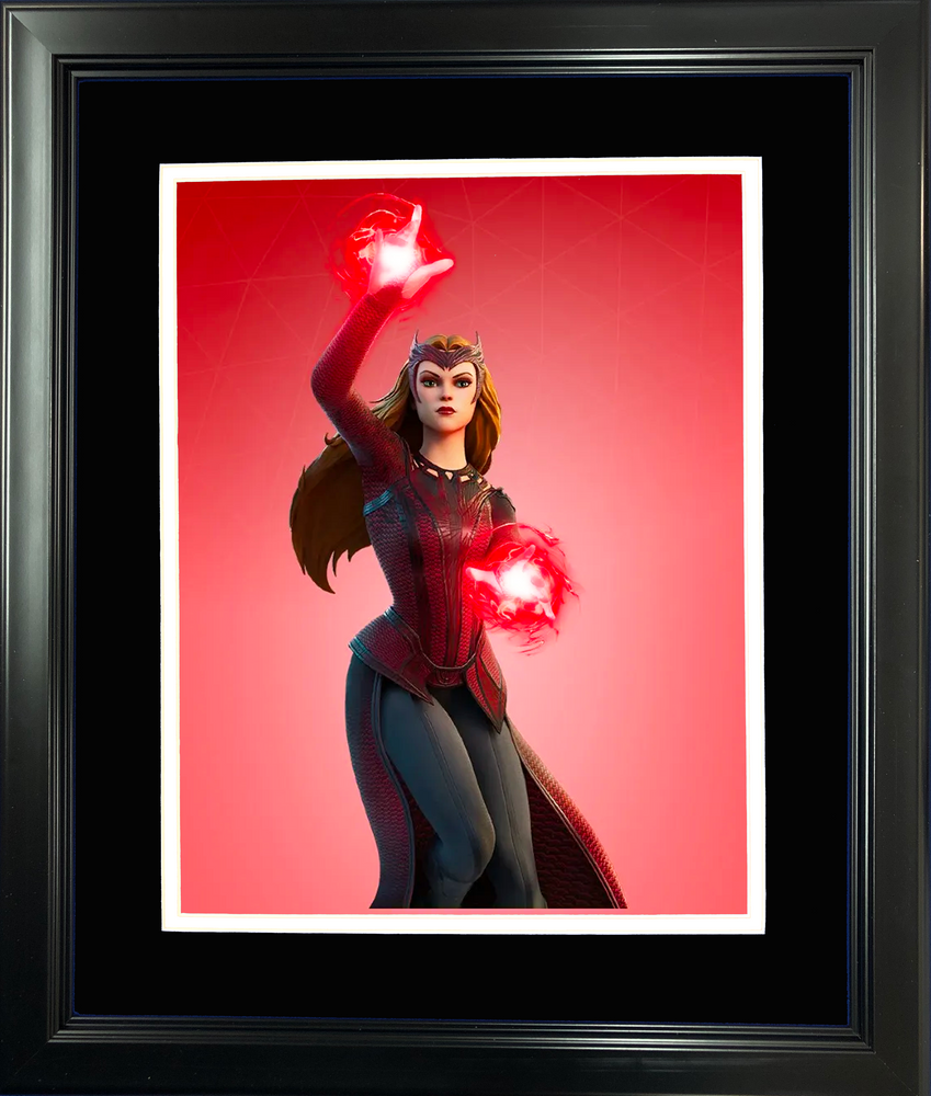 Framed Scarlet Witch Marvel Fortnite Skin 11"x14"Video Game Photo (ONLINE ORDER ONLY)
