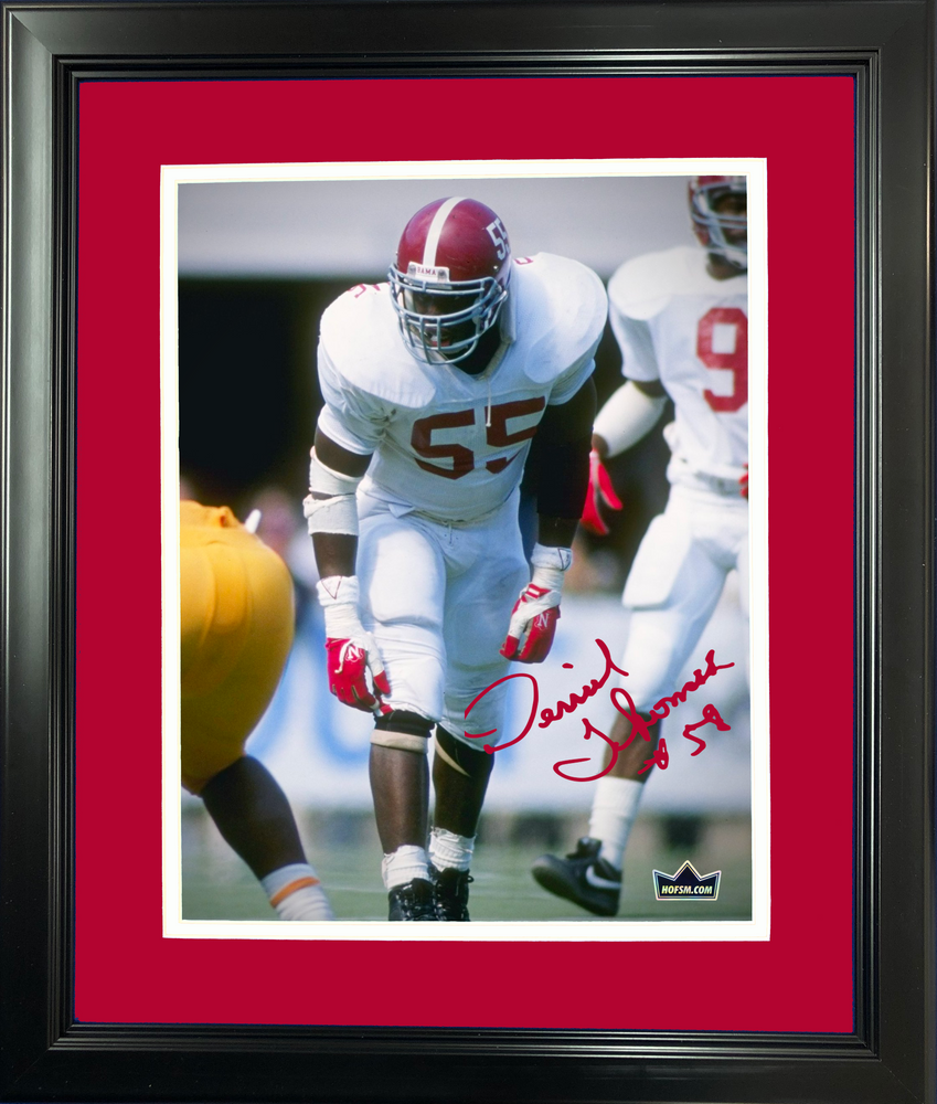 Framed Derrick Thomas Facsimile Laser Engraved Signature Auto Alabama Crimson Tide 11"x14" College Football Photo HOFSM Holo (ONLINE ORDER ONLY)