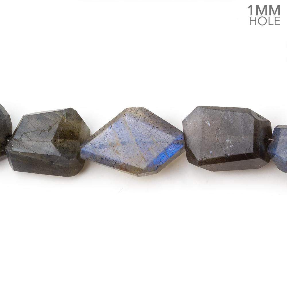 12x6-15x8mm Labradorite Faceted Nugget Beads 16 inch 30 pieces 1mm Hole