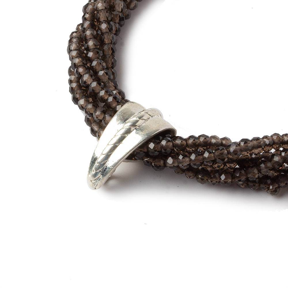 12x6mm Sterling Silver Slider Style Twisted Rope Bail 1 piece (ONLINE ORDER ONLY)