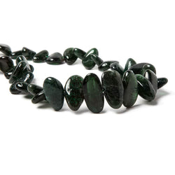 Chrome Diopside side drilled plain nugget beads 16 inch 39 pcs (ONLINE ORDER ONLY)
