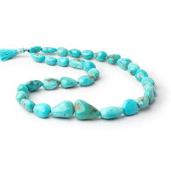 12x8-22x16mm Sleeping Beauty Turquoise Plain Nuggets 18 inch 32 Beads AAA (ONLINE ORDER ONLY)