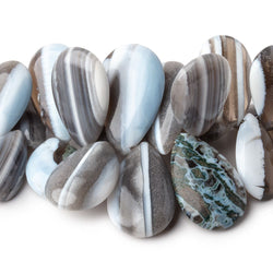 12x8-25x16mm Banded Owyhee Opal Plain Pear Beads 7 inch 42 pieces AA (ONLINE ORDER ONLY)